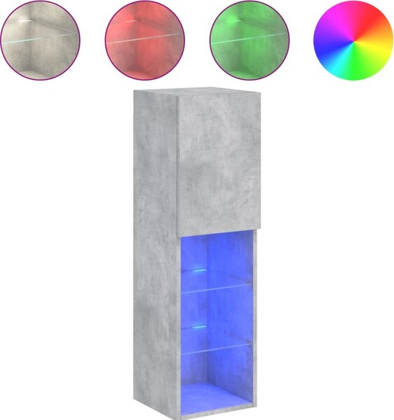 VidaXL TV skříňky s LED osvětlením 2 ks 30,5 x 30 x 102 cm [837022] Barva: šedá sonoma