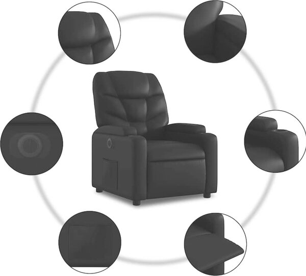 VidaXL Elektrické polohovací křeslo umělá kůže [3204644] Barva: krémová
