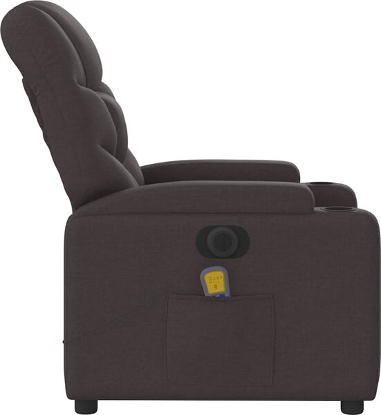 VidaXL Elektrické masážní polohovací křeslo textil [3204589] Barva: Tmavě šedá