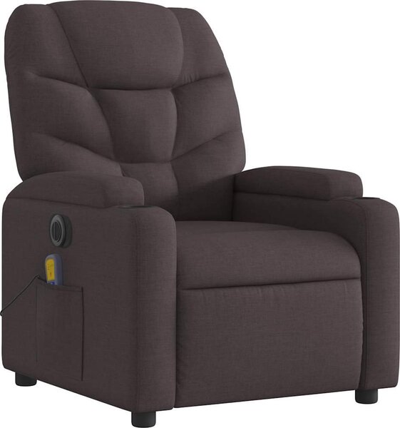 VidaXL Elektrické masážní polohovací křeslo textil [3204589] Barva: Tmavě šedá