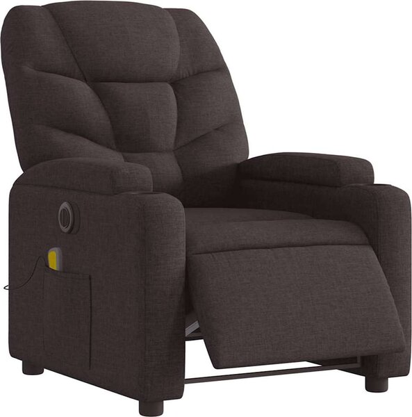VidaXL Elektrické masážní polohovací křeslo textil [3204589] Barva: Tmavě šedá