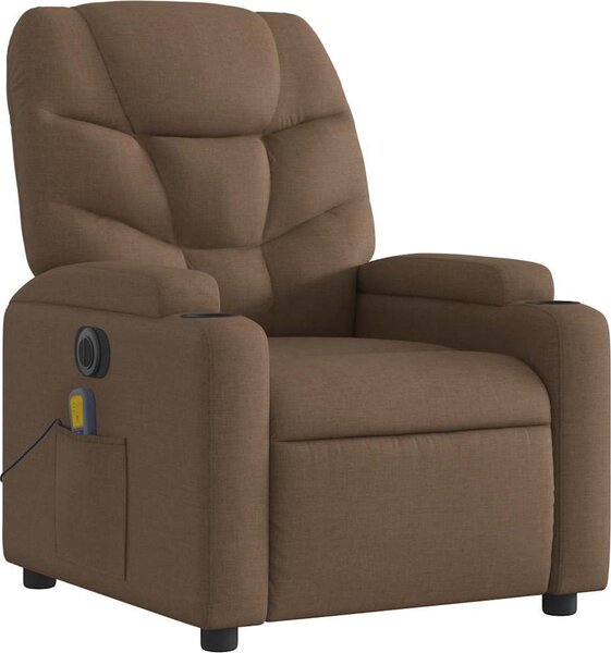 VidaXL Elektrické masážní polohovací křeslo textil [3204589] Barva: Tmavě šedá