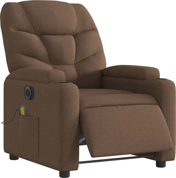 VidaXL Elektrické masážní polohovací křeslo textil [3204589] Barva: Tmavě šedá