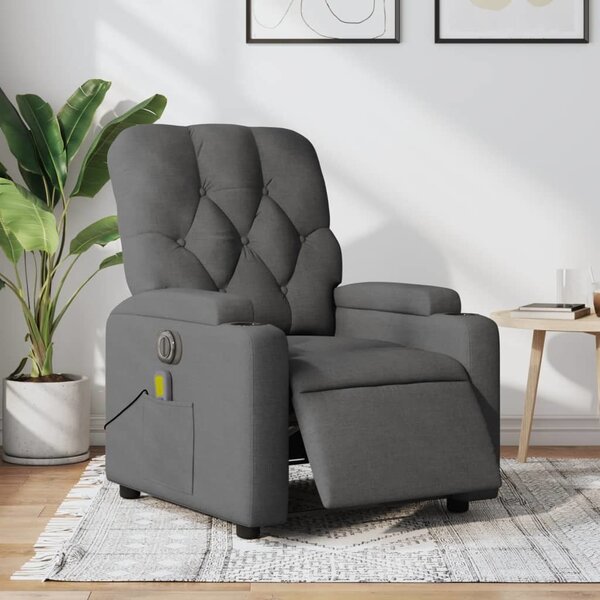 VidaXL Elektrické masážní polohovací křeslo textil [3204699] Barva: světle šedá