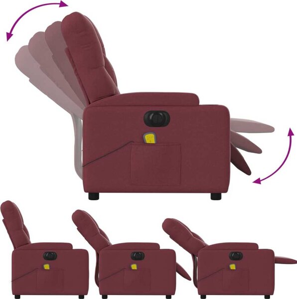 VidaXL Elektrické masážní polohovací křeslo textil [3204699] Barva: světle šedá