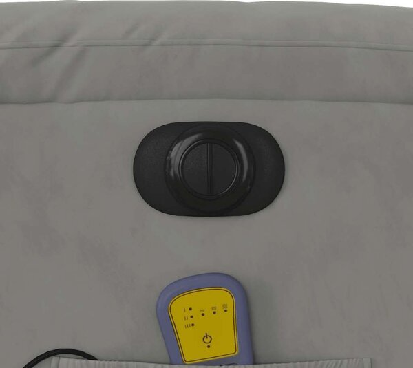 VidaXL Elektrické masážní polohovací křeslo látka z mikrovlákna [3204923] Barva: Tmavě šedá