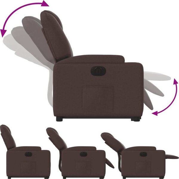 VidaXL Elektrické zvedací polohovací křeslo textil [3204392] Barva: taupe
