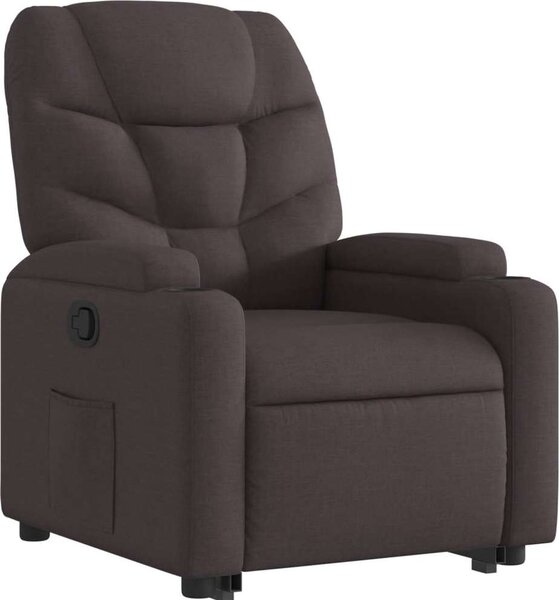 VidaXL Zvedací polohovací křeslo textil [3204598] Barva: Tmavě šedá