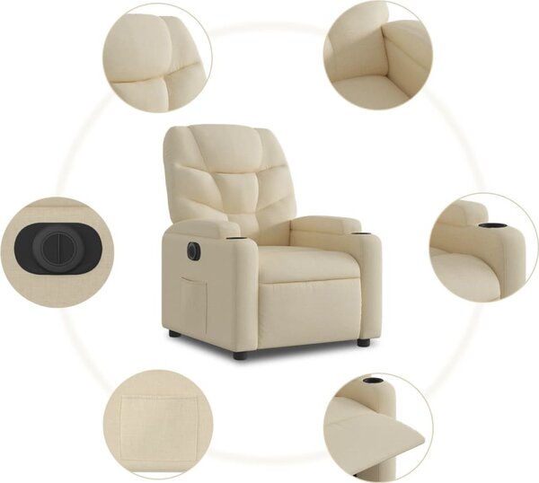 VidaXL Elektrické zvedací polohovací křeslo textil [3204620] Barva: taupe