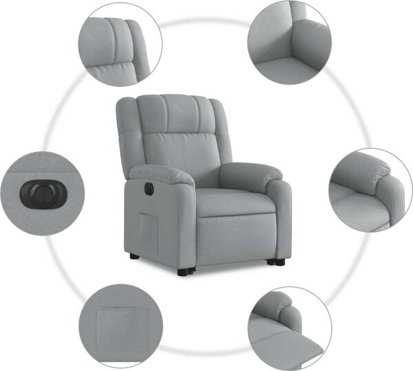 VidaXL Elektrické zvedací polohovací křeslo textil [3205226] Barva: taupe