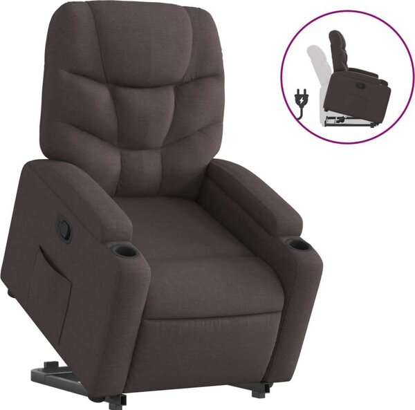 VidaXL Zvedací polohovací křeslo textil [3204598] Barva: Tmavě šedá