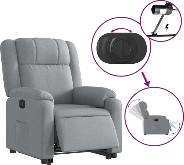 VidaXL Elektrické zvedací polohovací křeslo textil [3205226] Barva: taupe
