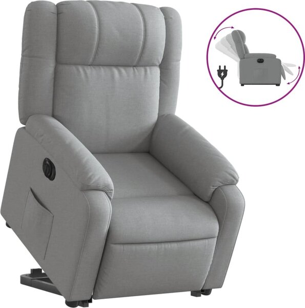 VidaXL Elektrické zvedací polohovací křeslo textil [3205226] Barva: taupe