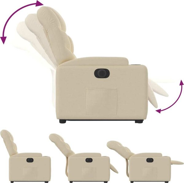 VidaXL Elektrické zvedací polohovací křeslo textil [3204620] Barva: taupe