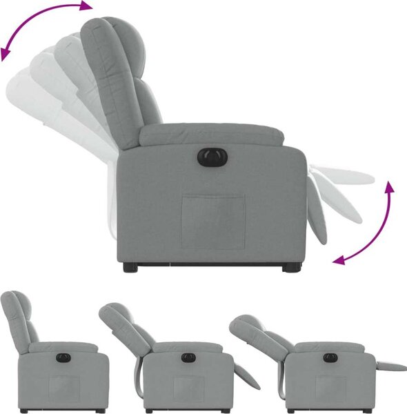 VidaXL Elektrické zvedací polohovací křeslo textil [3205226] Barva: taupe