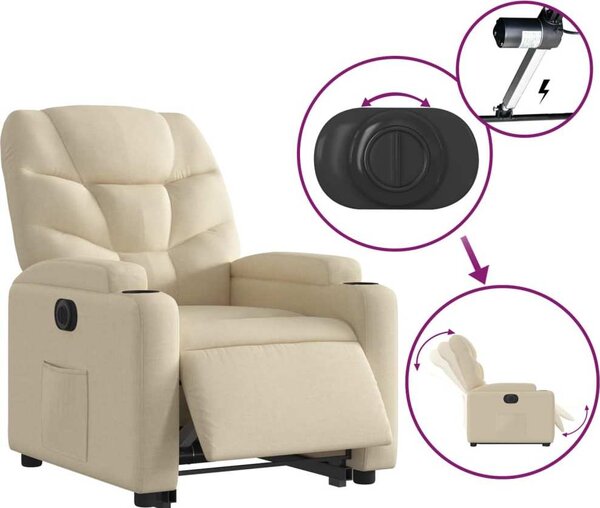VidaXL Elektrické zvedací polohovací křeslo textil [3204620] Barva: taupe