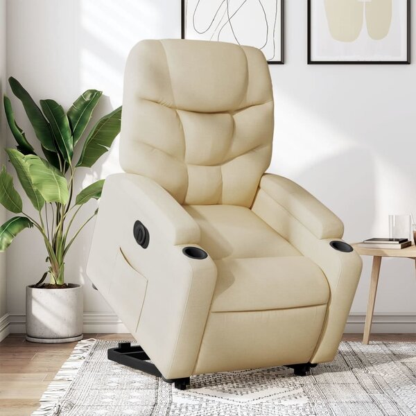 VidaXL Elektrické zvedací polohovací křeslo textil [3204620] Barva: taupe