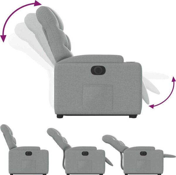 VidaXL Elektrické zvedací polohovací křeslo textil [3204620] Barva: taupe