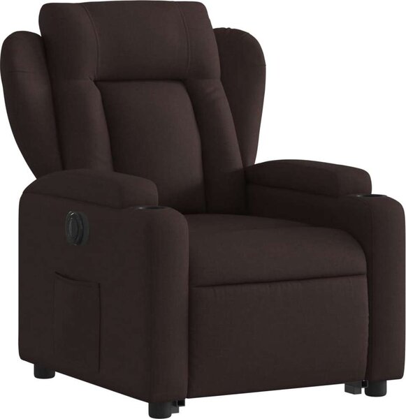 VidaXL Elektrické zvedací polohovací křeslo textil [3204511] Barva: Tmavě zelená