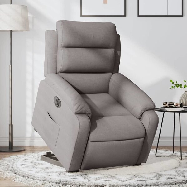 VidaXL Elektrické zvedací polohovací křeslo textil [3205012] Barva: Tmavě šedá