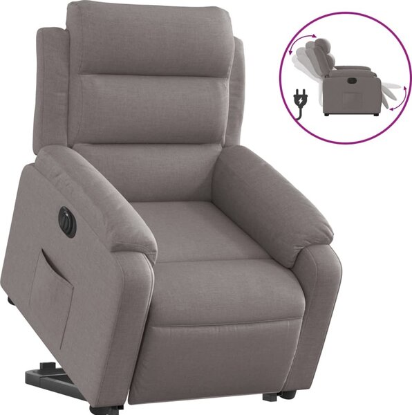 VidaXL Elektrické zvedací polohovací křeslo textil [3205012] Barva: Tmavě šedá