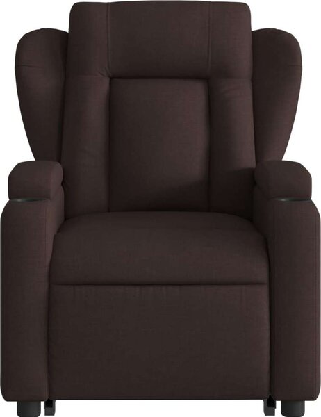 VidaXL Elektrické zvedací polohovací křeslo textil [3204511] Barva: Tmavě zelená