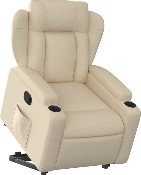 VidaXL Zvedací polohovací křeslo textil [3204482] Barva: tmavě hnědá