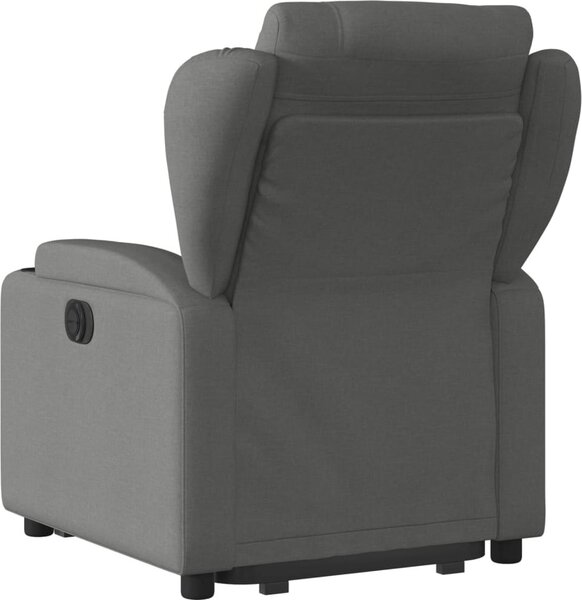 VidaXL Elektrické zvedací polohovací křeslo textil [3204511] Barva: Tmavě zelená