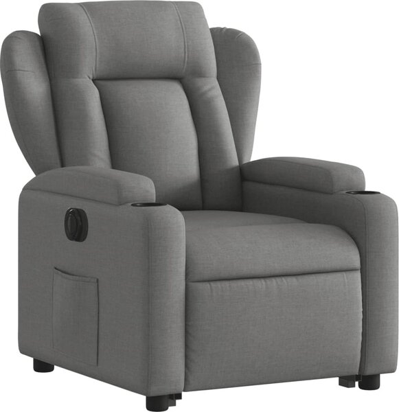 VidaXL Elektrické zvedací polohovací křeslo textil [3204511] Barva: Tmavě zelená