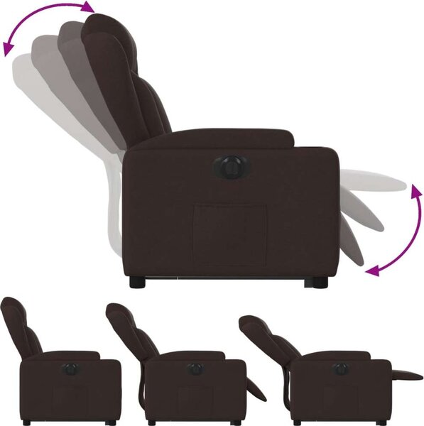VidaXL Elektrické zvedací polohovací křeslo textil [3204511] Barva: Tmavě zelená