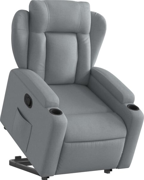 VidaXL Zvedací polohovací křeslo textil [3204482] Barva: tmavě hnědá
