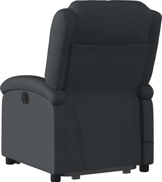 VidaXL Elektrické zvedací masážní polohovací křeslo pravá kůže [3204274] Barva: tmavě hnědá