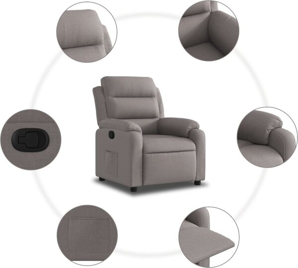 VidaXL Polohovací křeslo textil [373471] Barva: Tmavě zelená