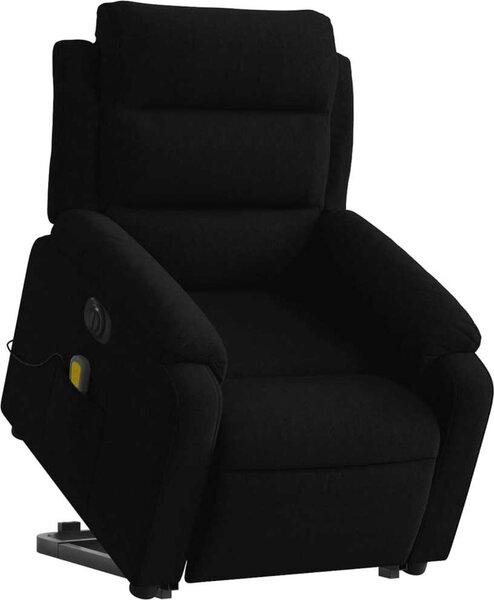 VidaXL Elektrické zvedací masážní polohovací křeslo samet [3205125] Barva: krémová