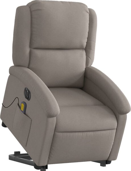 VidaXL Elektrické zvedací masážní polohovací křeslo textil [3204208] Barva: tmavě hnědá