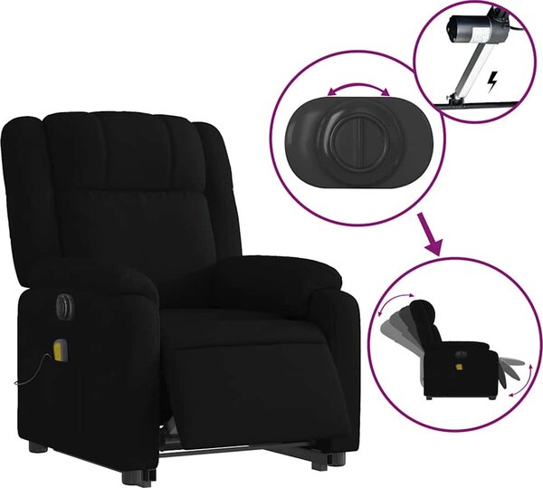 VidaXL Elektrické zvedací masážní polohovací křeslo textil [3205239] Barva: taupe