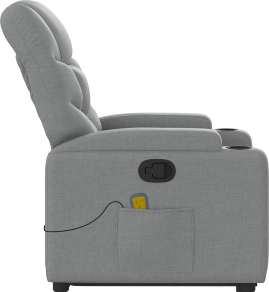 VidaXL Zvedací masážní polohovací křeslo textil [3204608] Barva: Hnědá