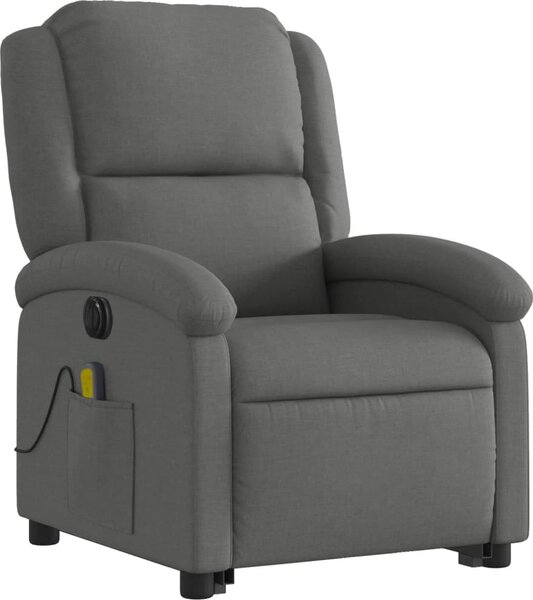 VidaXL Elektrické zvedací masážní polohovací křeslo textil [3204208] Barva: tmavě hnědá