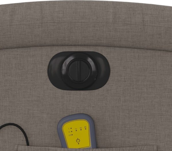 VidaXL Elektrické zvedací masážní polohovací křeslo textil [3204208] Barva: tmavě hnědá