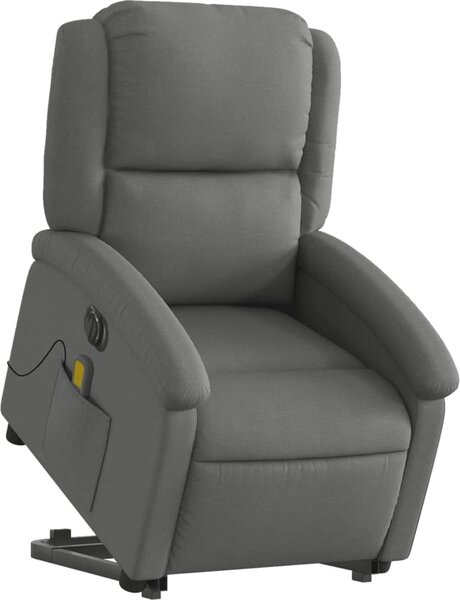 VidaXL Elektrické zvedací masážní polohovací křeslo textil [3204208] Barva: tmavě hnědá