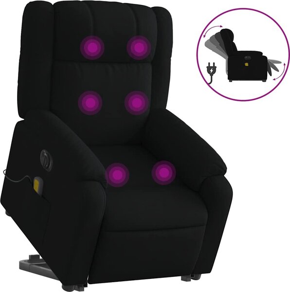 VidaXL Elektrické zvedací masážní polohovací křeslo textil [3205239] Barva: taupe