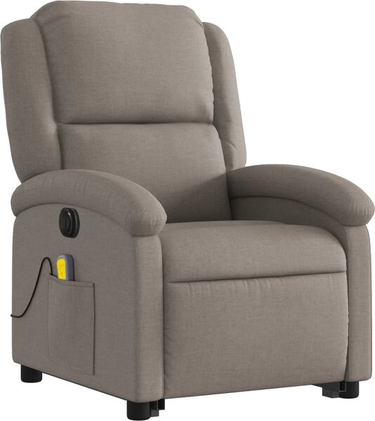 VidaXL Elektrické zvedací masážní polohovací křeslo textil [3204208] Barva: tmavě hnědá