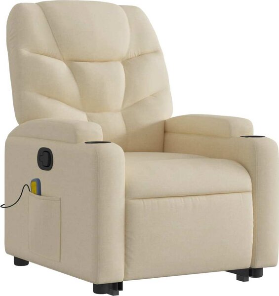 VidaXL Zvedací masážní polohovací křeslo textil [3204608] Barva: Hnědá