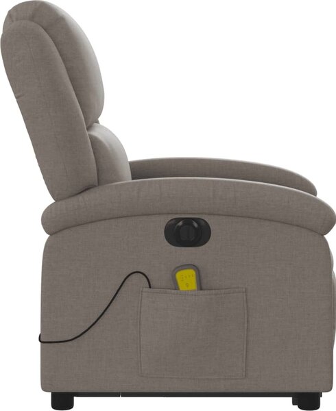 VidaXL Elektrické zvedací masážní polohovací křeslo textil [3204208] Barva: tmavě hnědá