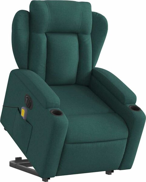 VidaXL Elektrické zvedací masážní polohovací křeslo textil [3204524] Barva: Hnědá