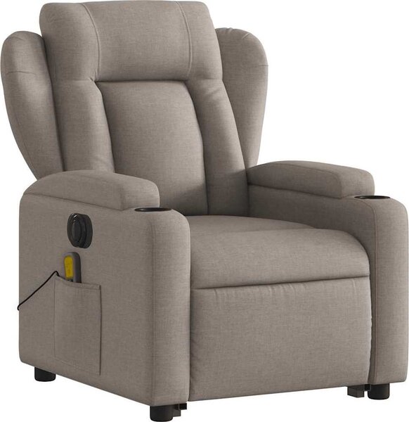 VidaXL Elektrické zvedací masážní polohovací křeslo textil [3204524] Barva: Hnědá