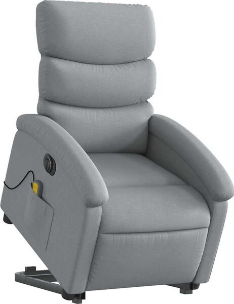 VidaXL Elektrické zvedací masážní polohovací křeslo textil [3204014] Barva: vínová červená