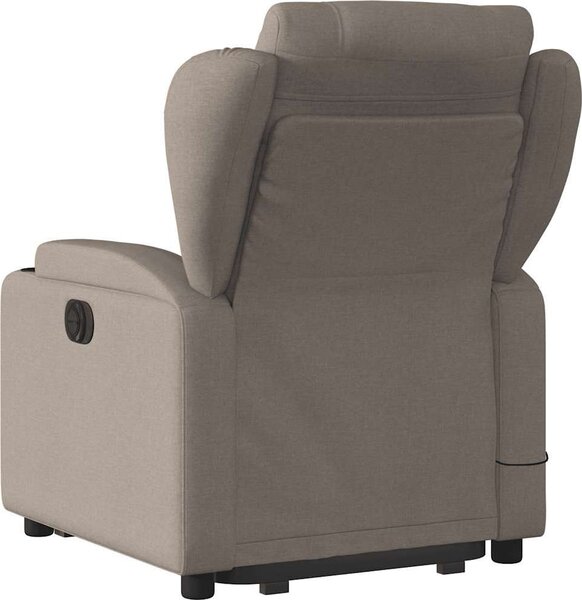 VidaXL Elektrické zvedací masážní polohovací křeslo textil [3204524] Barva: Hnědá