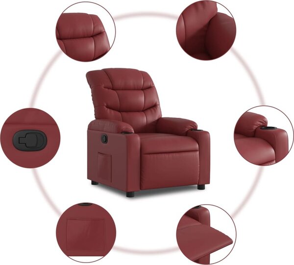 VidaXL Polohovací křeslo umělá kůže [374135] Barva: cappuccino