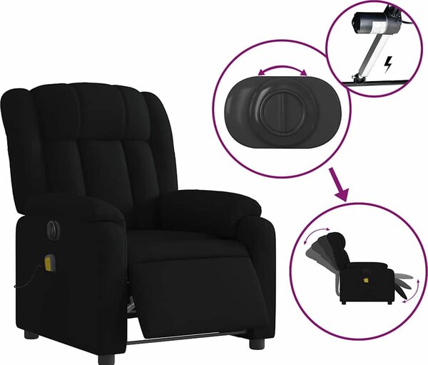 VidaXL Elektrické masážní polohovací křeslo textil [3205304] Barva: tmavě hnědá